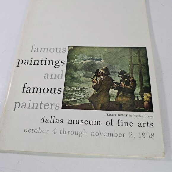 Vintage 1958 Dallas Museum Of Fine Arts Booklet Famous Paintings & Painters - Picture 2 of 7